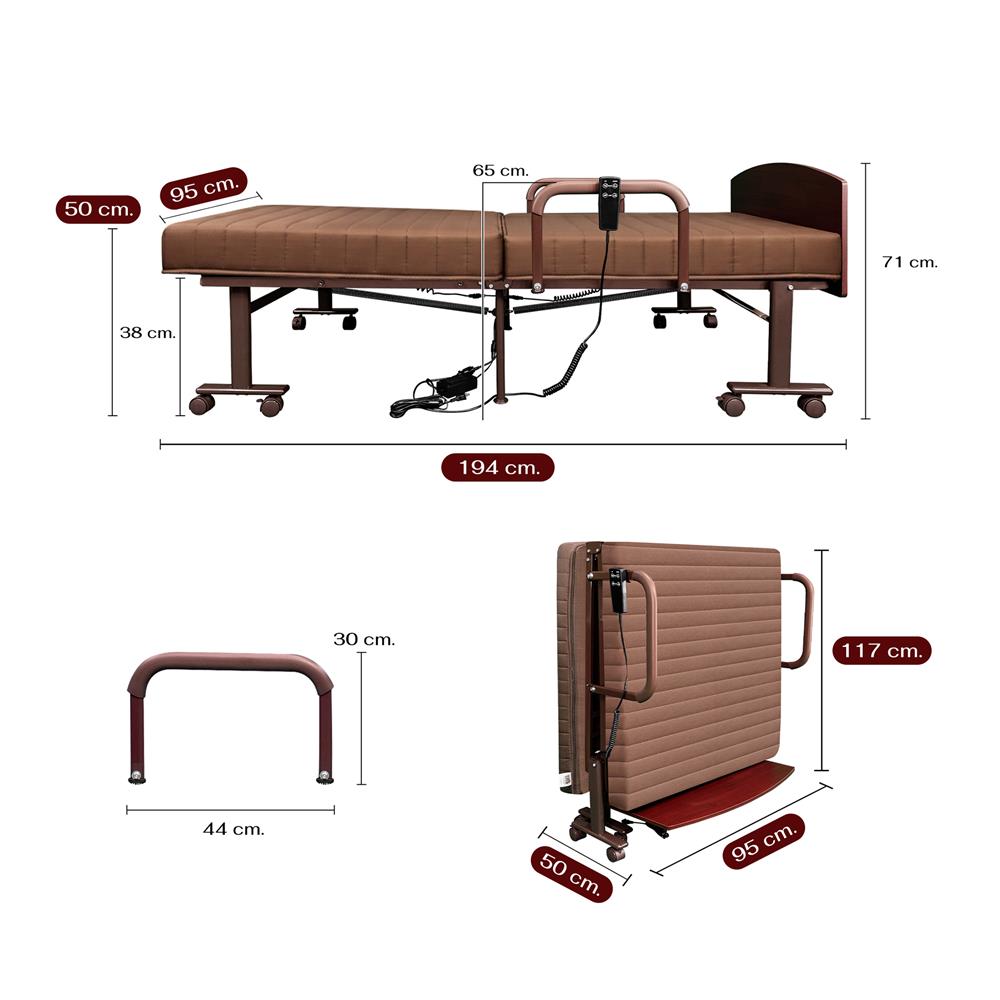 เตียงไฟฟ้า THAIBULL OLTLM5-4502M-90ALH สีน้ำตาล