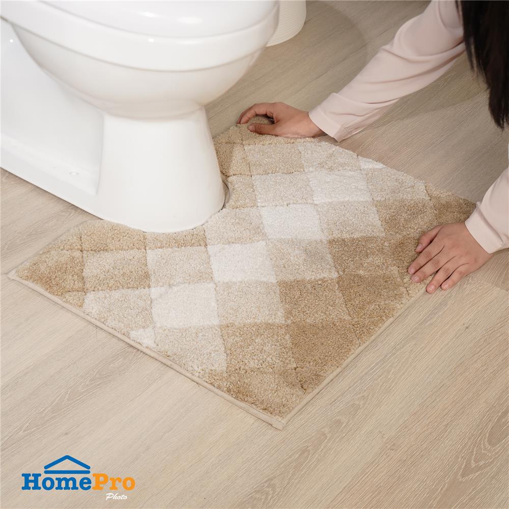 พรมห้องน้ำ HOME LIVING STYLE DIAMOND 50x60 ซม. สีครีม