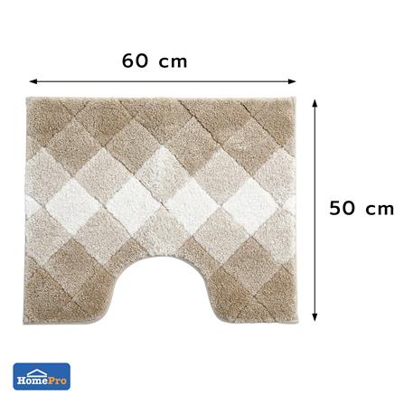 พรมห้องน้ำ HOME LIVING STYLE DIAMOND 50x60 ซม. สีครีม_6