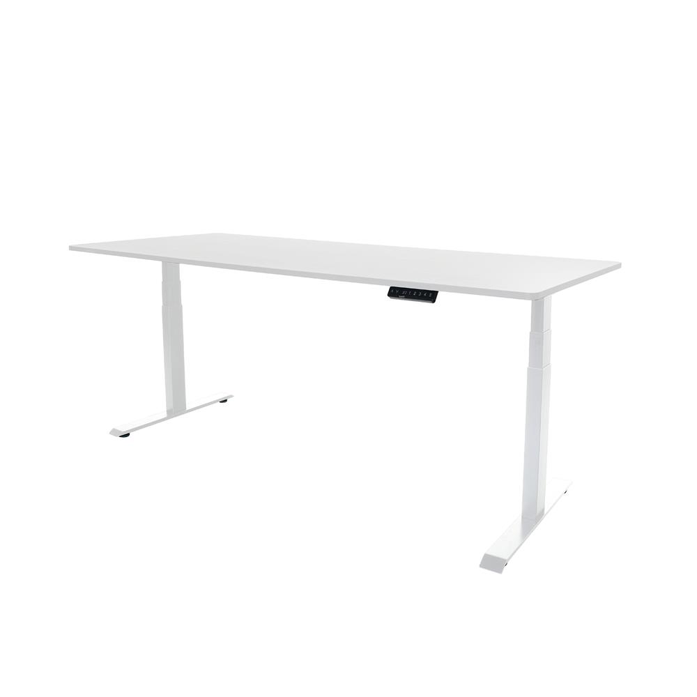โต๊ะปรับระดับไฟฟ้า BEWELL TBS01 TOP08 160 ซม. สีขาว