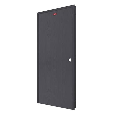 ชุดประตูเหล็ก เจาะลูกบิด PROFESSIONAL DOOR FR2LBK+WD2BK 96.4x203.5 ซม. สีเทาเม็ดทราย (เปิดด้านซ้าย ออกด้านนอก)_1