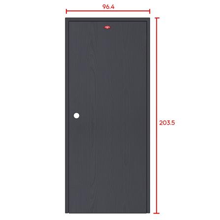 ชุดประตูเหล็ก เจาะลูกบิด PROFESSIONAL DOOR FR2RBK+WD2BK 96.4x203.5 ซม. สีเทาเม็ดทราย (เปิดด้านขวา ออกด้านนอก)_6