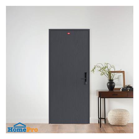 ชุดประตูเหล็ก เจาะลูกบิด PROFESSIONAL DOOR FR1LBK+WD1BK 86.4x203.5 ซม. สีเทาเม็ดทราย (เปิดด้านซ้าย ออกด้านนอก)_3
