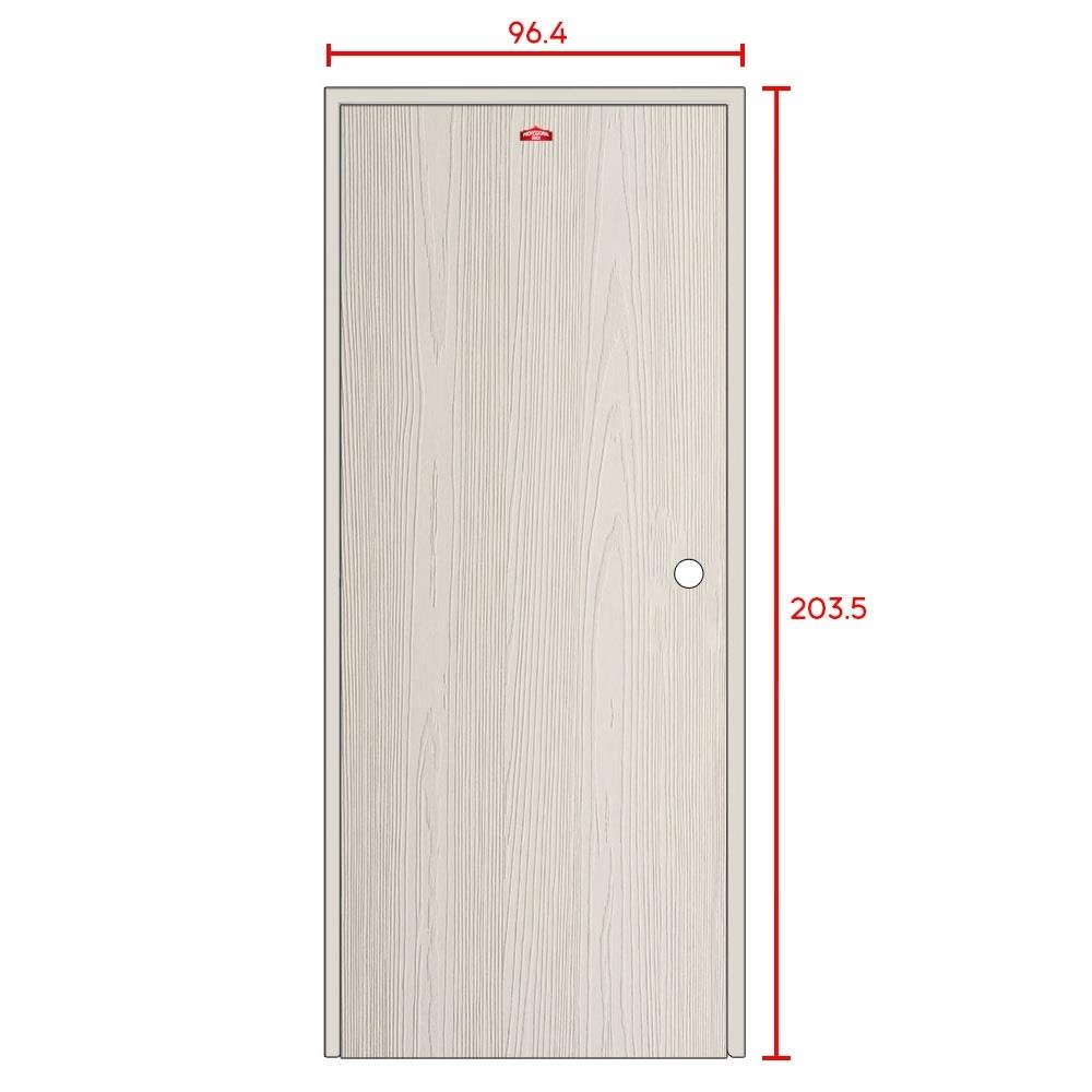 ชุดประตูเหล็ก เจาะลูกบิด PROFESSIONAL DOOR FR2LC+WD2C 96.4x203.5 ซม. สีครีม (เปิดด้านซ้าย ออกด้านนอก)