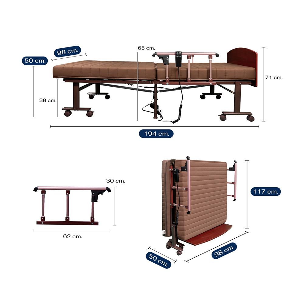 เตียงไฟฟ้า THAIBULL OLTLM5-4502M-90ALH สีน้ำตาล