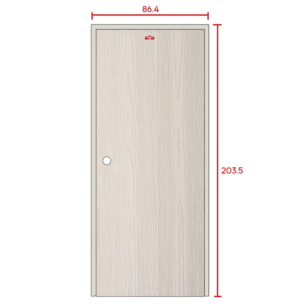 ชุดประตูเหล็ก เจาะลูกบิด PROFESSIONAL DOOR FR1RC+WD1C PF 86.4x203.5 ซม. สีครีม (เปิดด้านขวา ออกด้านนอก)