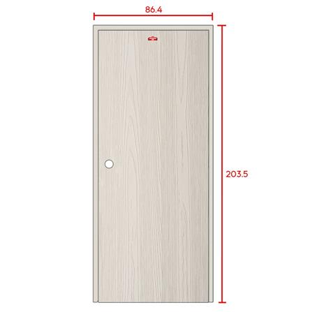 ชุดประตูเหล็ก เจาะลูกบิด PROFESSIONAL DOOR FR1RC+WD1C PF 86.4x203.5 ซม. สีครีม (เปิดด้านขวา ออกด้านนอก)_6