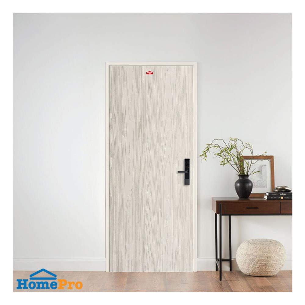 ชุดประตูเหล็ก เจาะลูกบิด PROFESSIONAL DOOR FR1LC+WD1C 86.4x203.5 ซม. สีครีม (เปิดด้านซ้าย ออกด้านนอก)