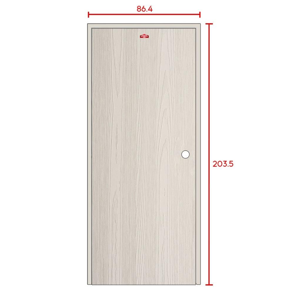 ชุดประตูเหล็ก เจาะลูกบิด PROFESSIONAL DOOR FR1LC+WD1C 86.4x203.5 ซม. สีครีม (เปิดด้านซ้าย ออกด้านนอก)