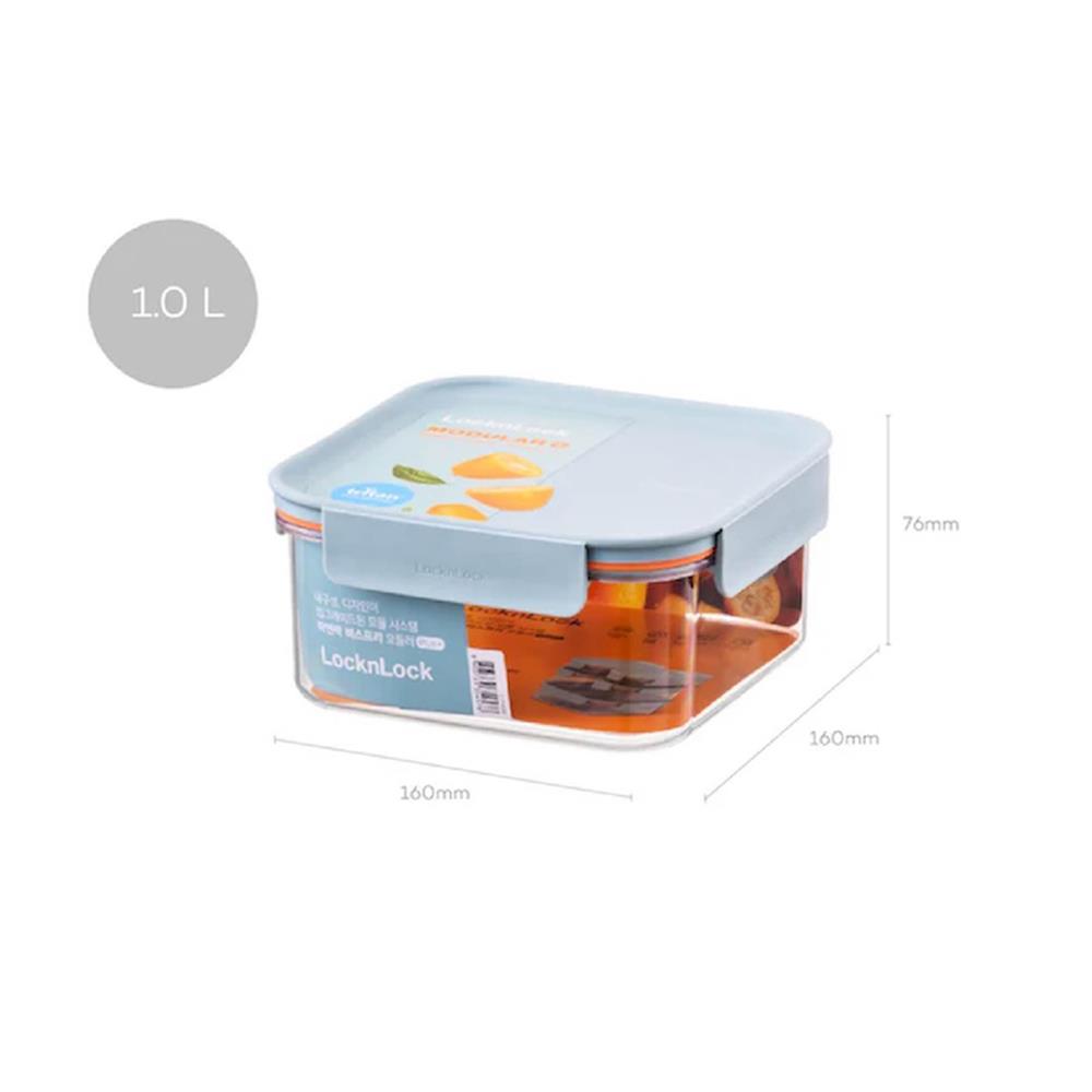 กล่องอาหาร LOCKNLOCK BISFREE LBF452 1 ลิตร สีเขียว