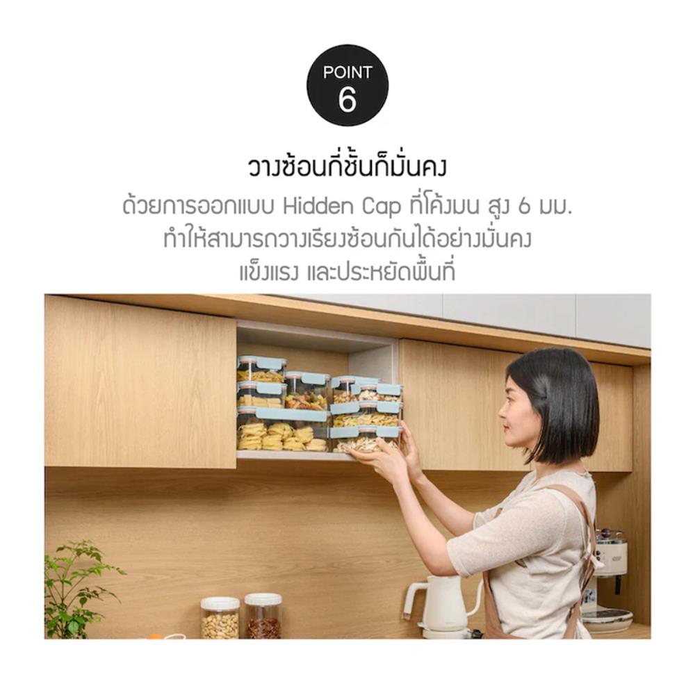 กล่องอาหาร LOCKNLOCK BISFREE LBF452 1 ลิตร สีเขียว