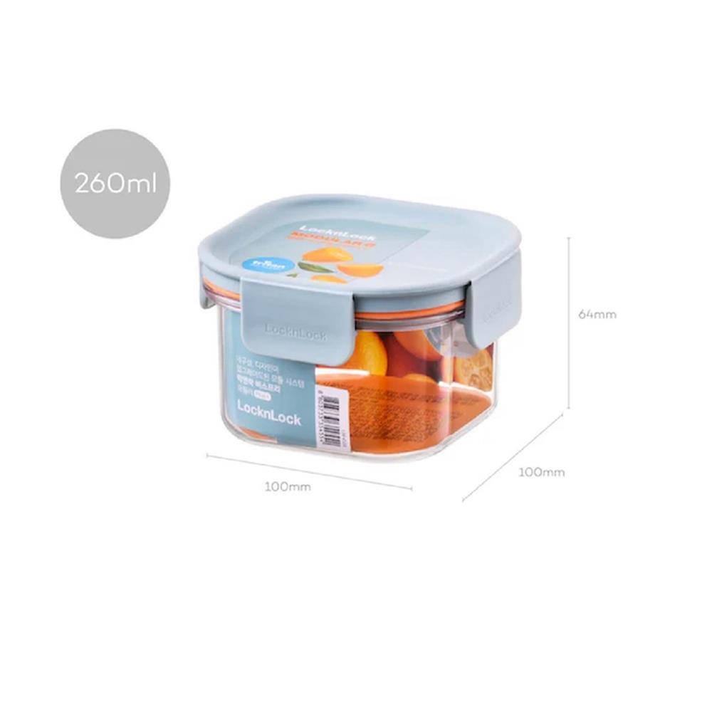 กล่องอาหาร LOCKNLOCK BISFREE LBF450 0.26 ลิตร สีเขียว