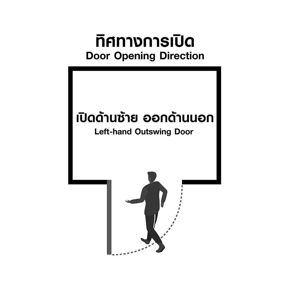 ชุดประตูภายในเหล็ก เจาะลูกบิด PROFESSIONAL DOOR FR1LBW+D138 86.4x203.5 ซม. สีน้ำตาล (เปิดด้านซ้าย ออกด้านนอก)