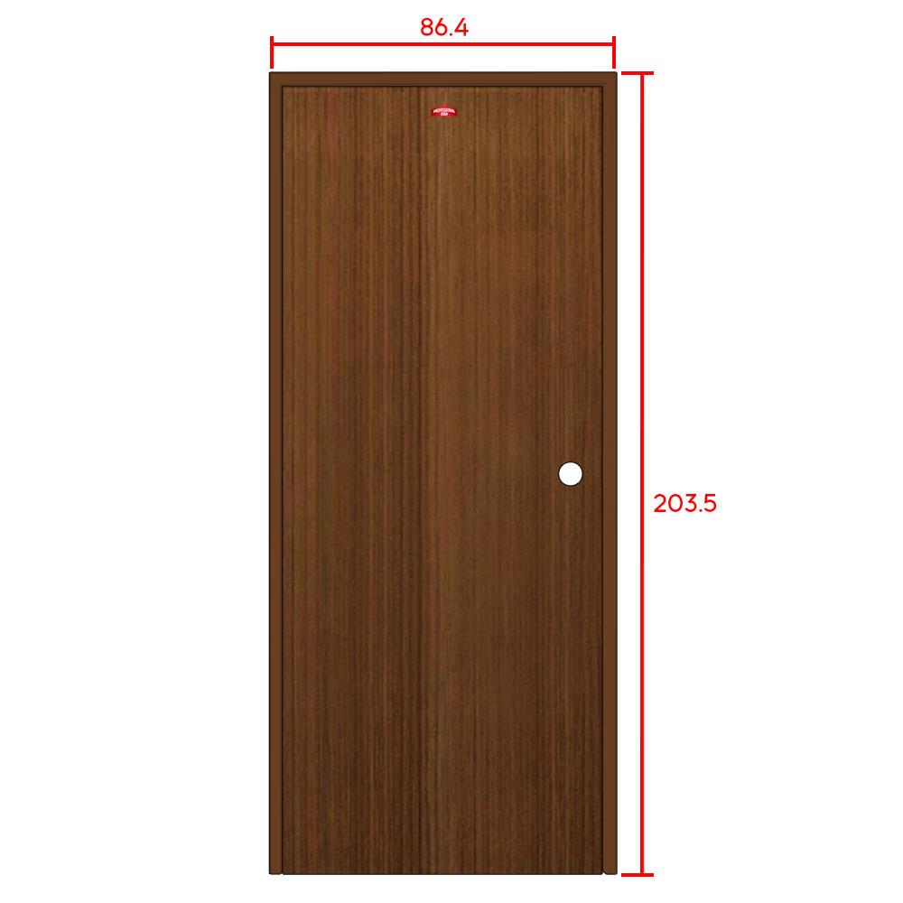 ชุดประตูภายในเหล็ก เจาะลูกบิด PROFESSIONAL DOOR FR1LBW+D138 86.4x203.5 ซม. สีน้ำตาล (เปิดด้านซ้าย ออกด้านนอก)