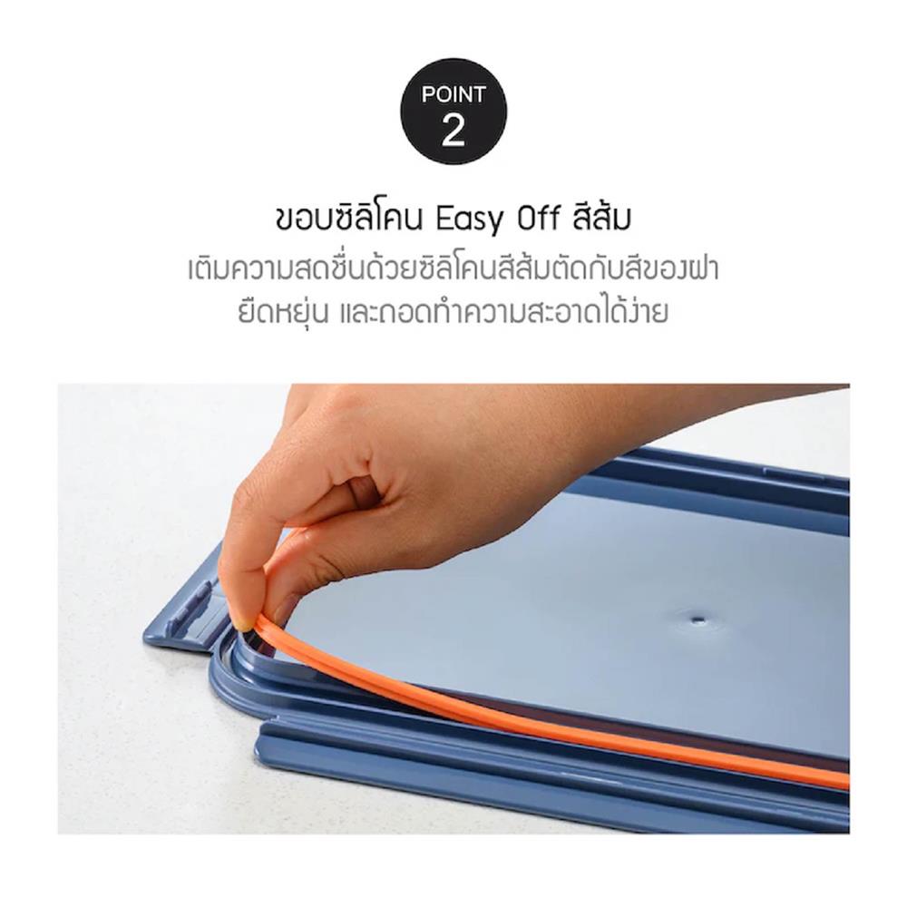 กล่องอาหาร LOCKNLOCK BISFREE LBF404 0.85 ลิตร สีเขียว