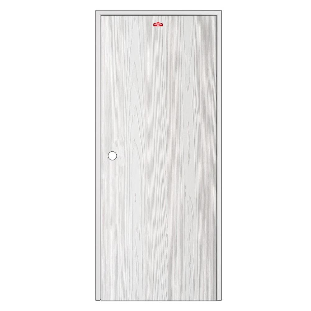ชุดประตูเหล็ก เจาะลูกบิด PROFESSIONAL DOOR FR2RW+WD2W 96.4x203.5 ซม. สีขาวเม็ดทราย (เปิดด้านขวา ออกด้านนอก)