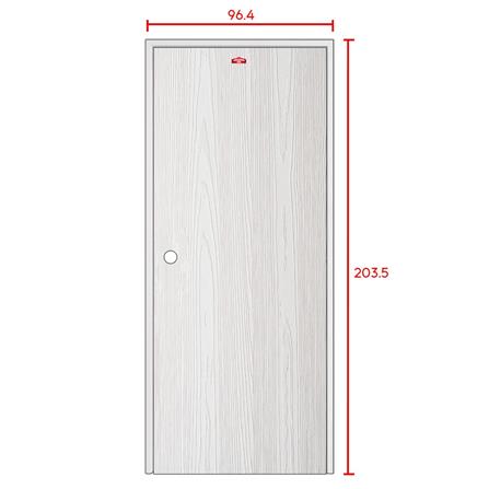 ชุดประตูเหล็ก เจาะลูกบิด PROFESSIONAL DOOR FR2RW+WD2W 96.4x203.5 ซม. สีขาวเม็ดทราย (เปิดด้านขวา ออกด้านนอก)_6
