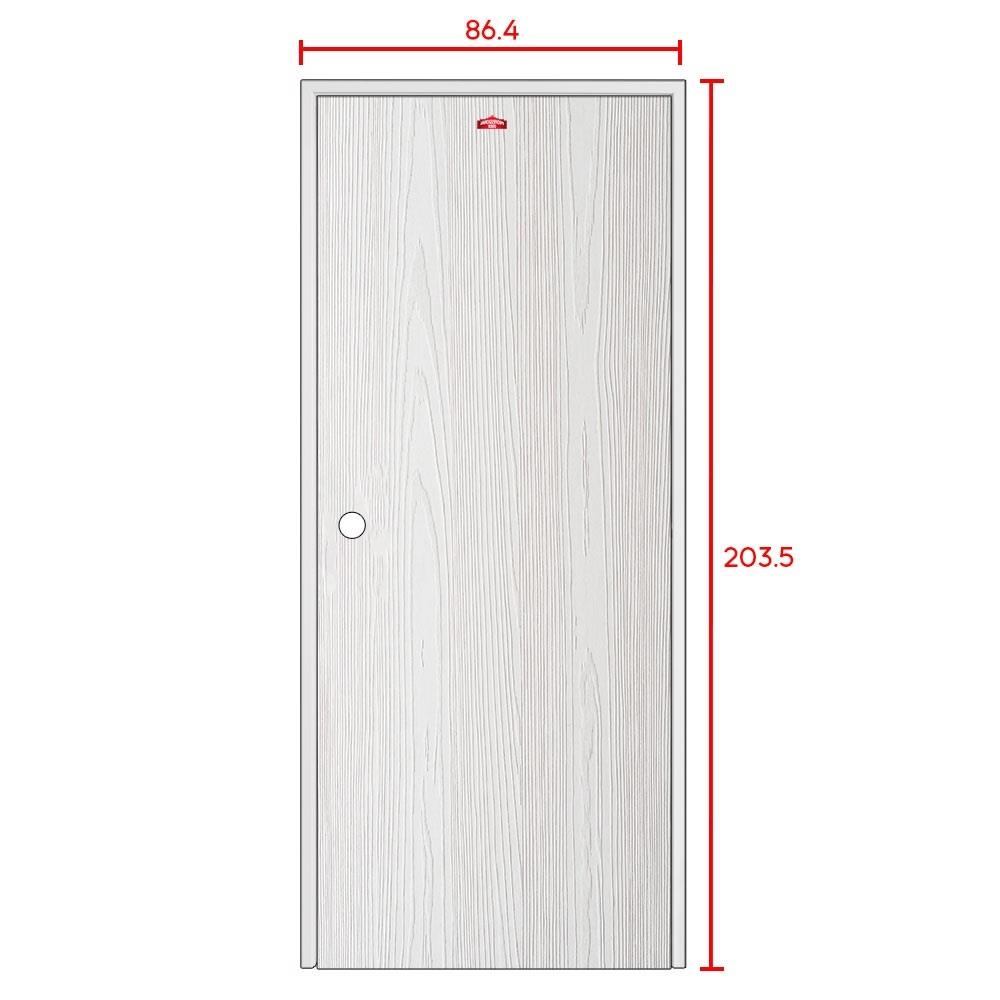 ชุดประตูเหล็ก เจาะลูกบิด PROFESSIONAL DOOR FR1RW+WD1W 86.4x203.5 ซม. สีขาวเม็ดทราย (เปิดด้านขวา ออกด้านนอก)