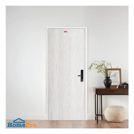 ชุดประตูเหล็ก เจาะลูกบิด PROFESSIONAL DOOR FR2LW+WD2W 96.4x203.5 ซม. สีขาวเม็ดทราย (เปิดด้านซ้าย ออกด้านนอก)_3