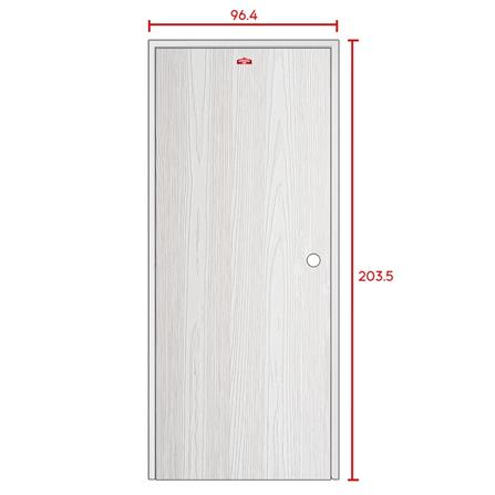 ชุดประตูเหล็ก เจาะลูกบิด PROFESSIONAL DOOR FR2LW+WD2W 96.4x203.5 ซม. สีขาวเม็ดทราย (เปิดด้านซ้าย ออกด้านนอก)_6