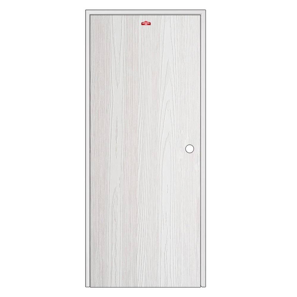 ชุดประตูเหล็ก เจาะลูกบิด PROFESSIONAL DOOR FR1LW+WD1W 86.4x203.5 ซม. สีขาวเม็ดทราย (เปิดด้านซ้าย ออกด้านนอก)