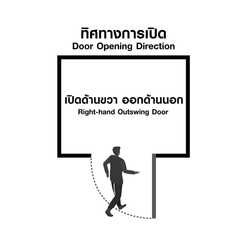 ชุดประตูภายในเหล็ก เจาะลูกบิด PROFESSIONAL DOOR FR2RBW+D238 96.4x203.5 ซม. สีน้ำตาล (เปิดด้านขวา ออกด้านนอก)