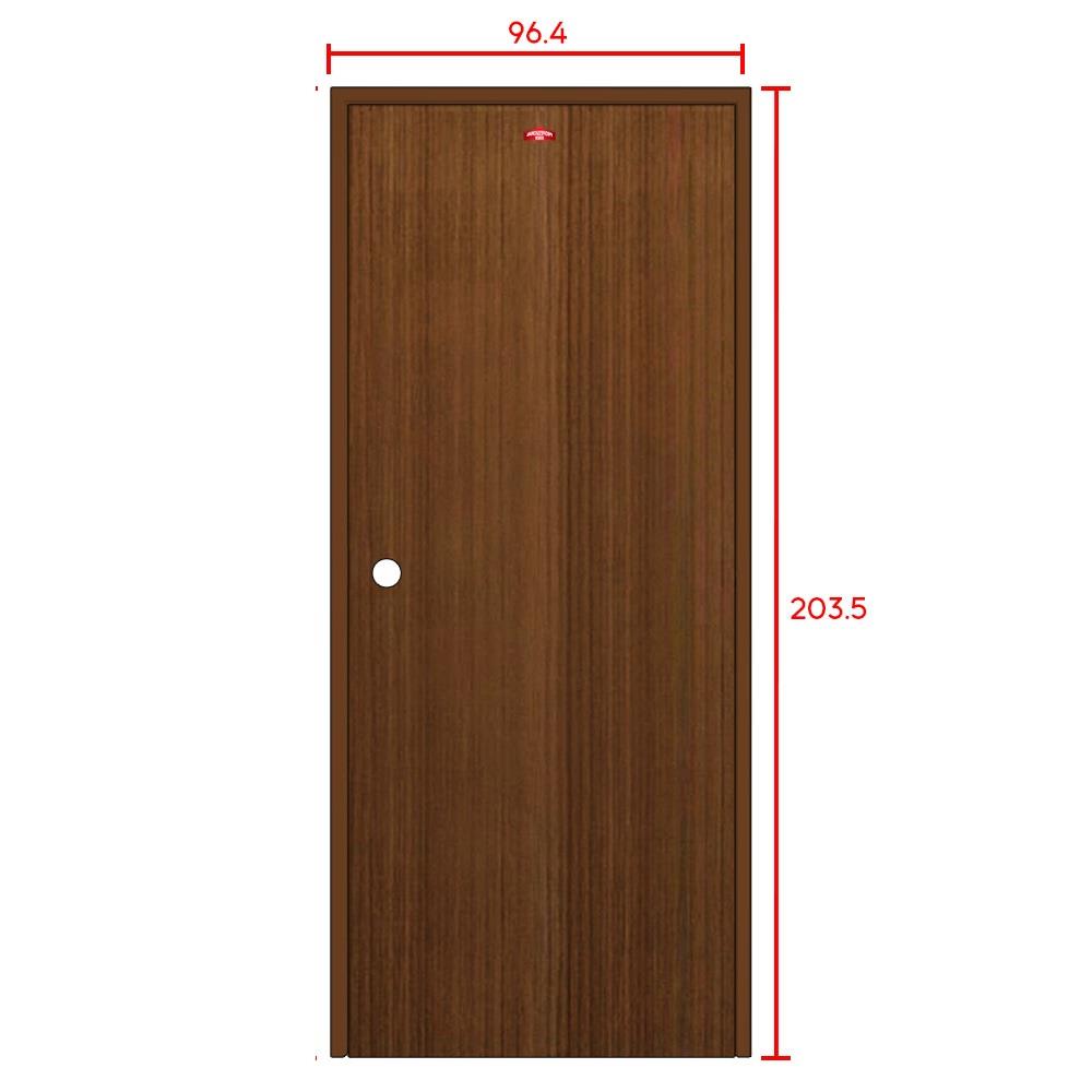 ชุดประตูภายในเหล็ก เจาะลูกบิด PROFESSIONAL DOOR FR2RBW+D238 96.4x203.5 ซม. สีน้ำตาล (เปิดด้านขวา ออกด้านนอก)