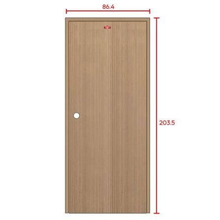 ชุดประตูภายในเหล็ก เจาะลูกบิด PROFESSIONAL DOOR FR1RC+D140 86.4x203.5 ซม. สีครีม (เปิดด้านขวา ออกด้านนอก)_6