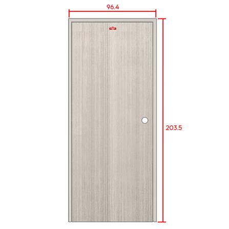 ชุดประตูภายในเหล็ก เจาะลูกบิด PROFESSIONAL DOOR FR2LG+D241 96.4x203.5 ซม. สีเทา (เปิดด้านซ้าย ออกด้านนอก)_6