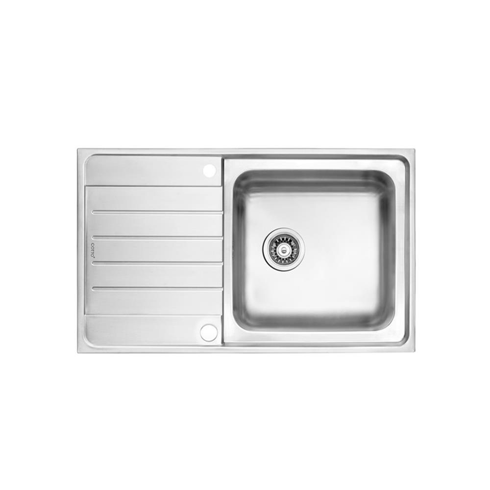 ซิงค์ฝัง 1 หลุม 1 ที่พัก COTTO CT8861SD สีเงิน