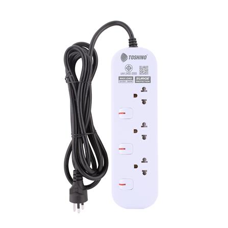 รางปลั๊กไฟ 3 ช่อง 3 สวิตซ์ TOSHINO JT3 16 แอมป์ 1.5 ม. (แพ็กคู่)_0