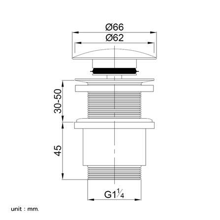 สะดืออ่างล้างหน้าแบบกด PAINI PA COU56WCPE-77_6