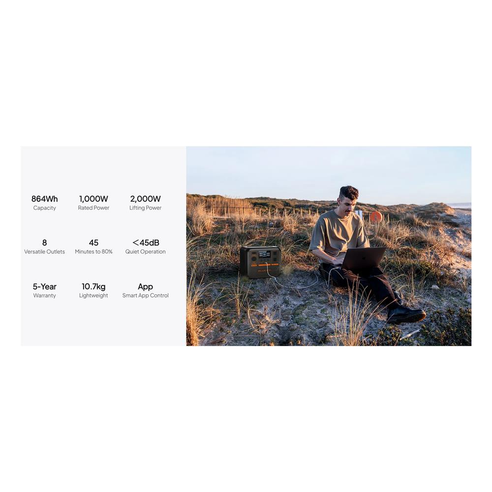 POWER BOX BLUETTI AC70P 1000 วัตต์ สีดำ