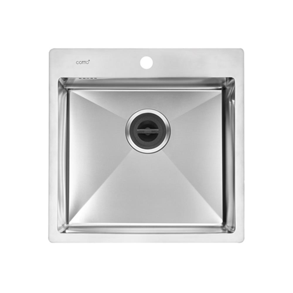 ซิงค์ฝัง 1 หลุม COTTO CT8502SP 50 ซม. สีเงิน