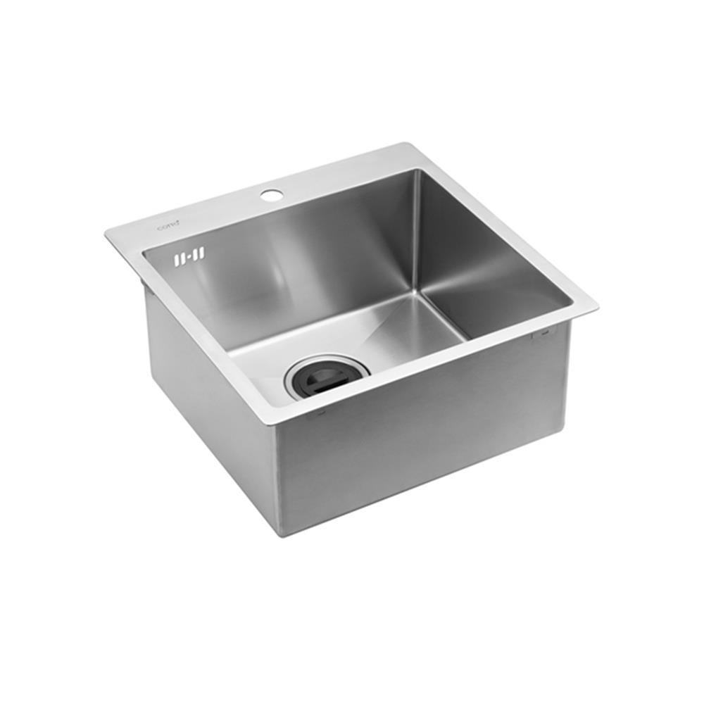 ซิงค์ฝัง 1 หลุม COTTO CT8502SP 50 ซม. สีเงิน