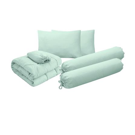 ชุดผ้าปูที่นอน 5 ฟุต (ชุด 6 ชิ้น) HOME LIVING STYLE MULTICURVE สี GREEN_1