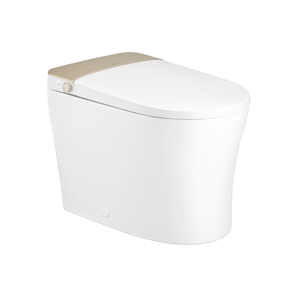 สุขภัณฑ์อัตโนมัติ COTTO KLIRR C109237 3.8 ลิตร สีขาว/คาราเมล โกลด์