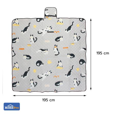 เสื่ออเนกประสงค์ SNAZZ MEO 195x195 ซม. สีเทา_4