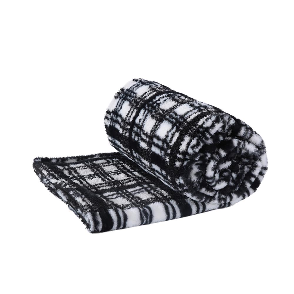 ผ้าห่ม BENETTA GRID 70x90 นิ้ว สี BLACK&WHITE