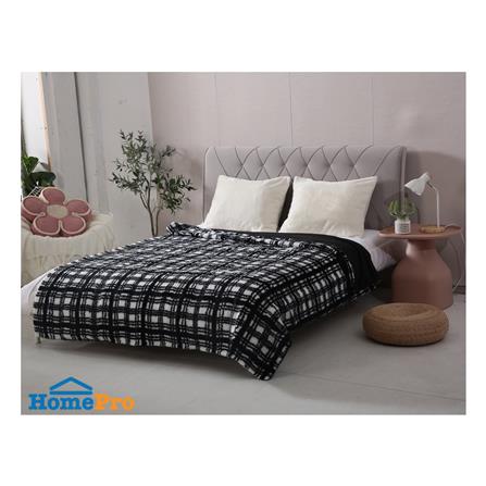ผ้าห่ม BENETTA GRID 70x90 นิ้ว สี BLACK&WHITE_3