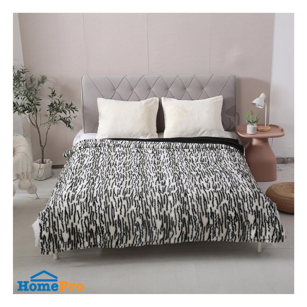 ผ้าห่ม BENETTA ONYX 70x90 นิ้ว สี BLACK & WHITE