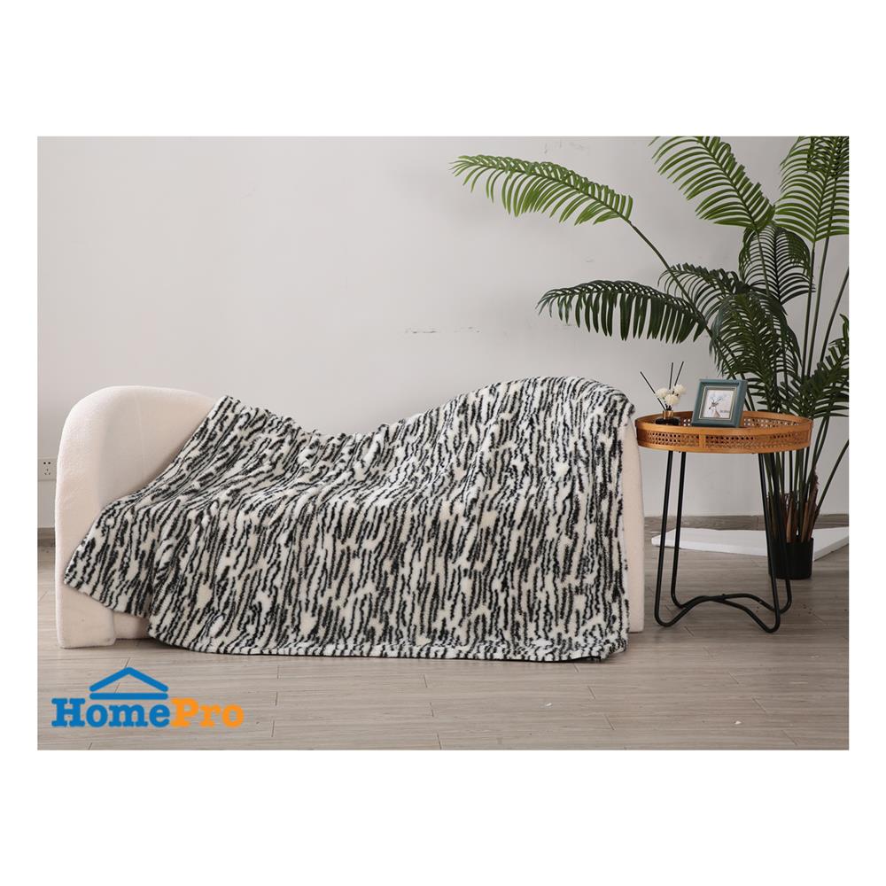 ผ้าห่ม BENETTA ONYX 70x90 นิ้ว สี BLACK & WHITE