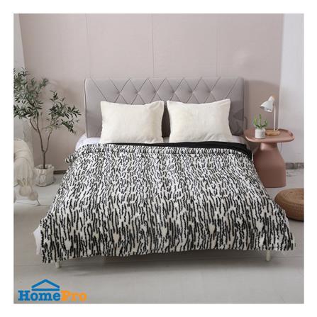 ผ้าห่ม BENETTA ONYX 70x90 นิ้ว สี BLACK & WHITE_4