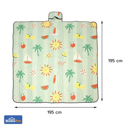 เสื่ออเนกประสงค์ SNAZZ SUMMER 195x195 ซม. สีเขียว_9