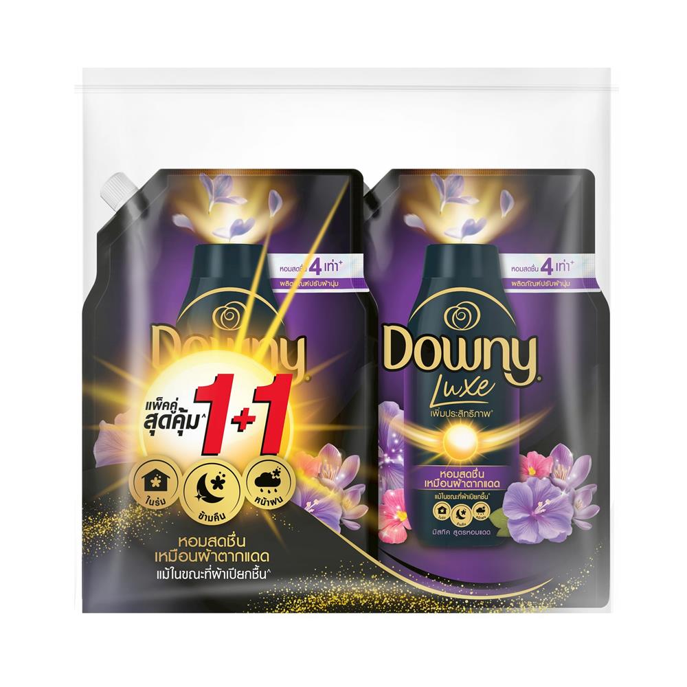 น้ำยาปรับผ้านุ่ม DOWNY มิสทีค หอมแดด 1 ลิตร (แพ็ก 1+1)