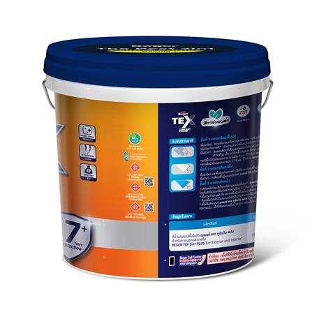 สีน้ำทาภายนอก ชนิดกึ่งเงา BEGER TEX 2IN1 BASE B 9 ลิตร_1