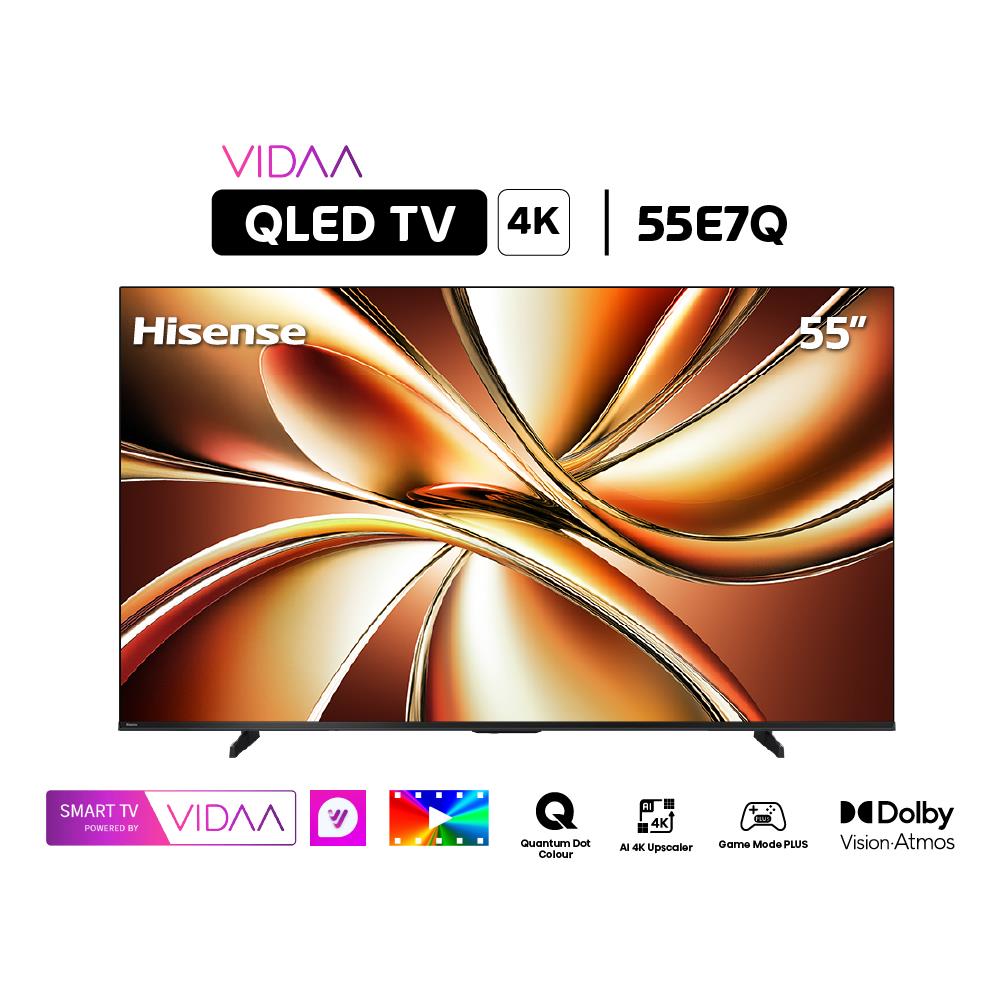 ทีวีคิวแอลอีดี 55 นิ้ว HISENSE (4K, QLED, VIDAA) 55E7Q