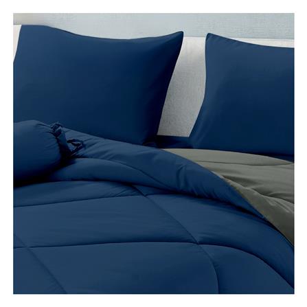 ชุดผ้าปูที่นอน 5 ฟุต (ชุด 5 ชิ้น) FROLINA MICROTEX MIDNIGHT NAVY SF039_1