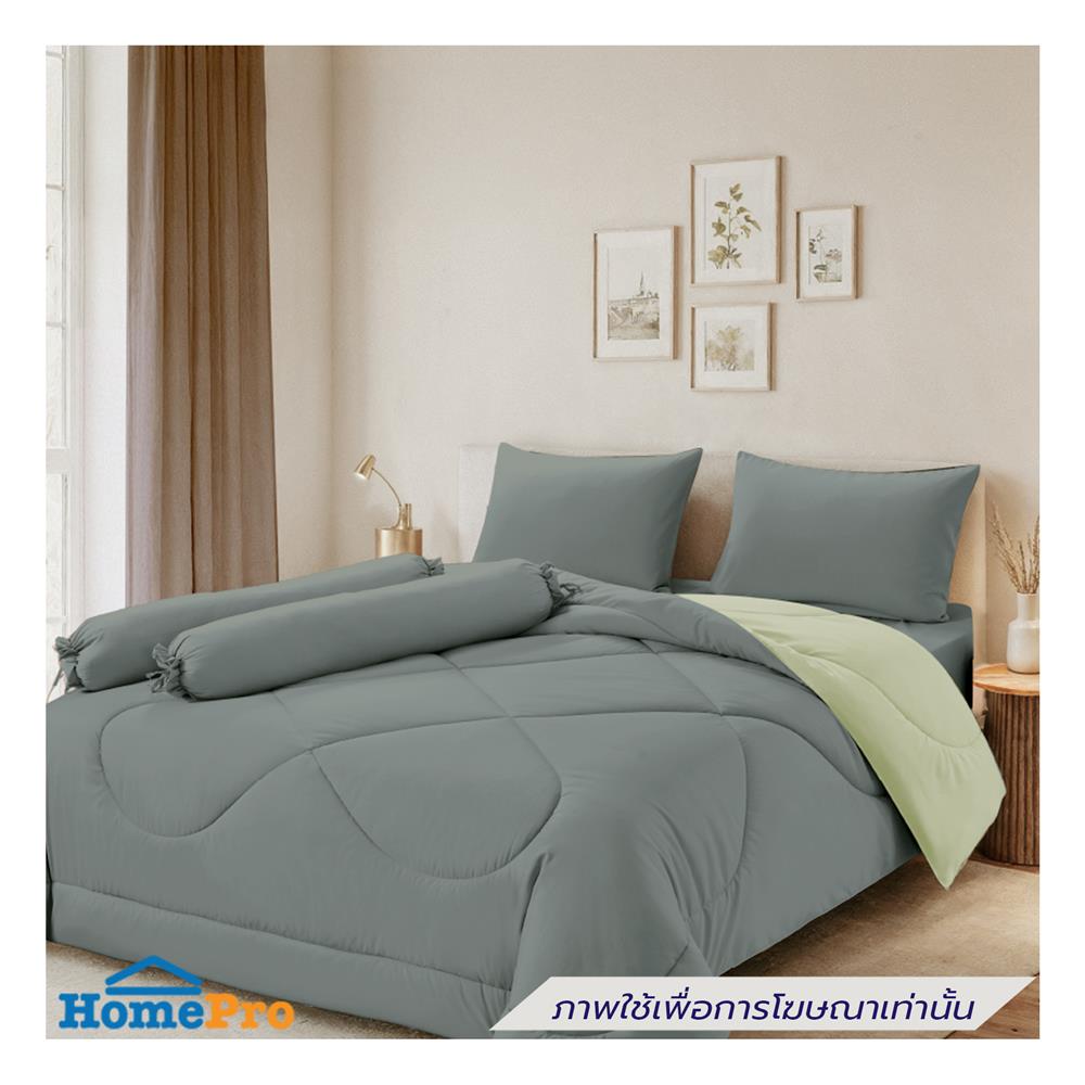ชุดผ้าปูที่นอน 6 ฟุต (ชุด 5 ชิ้น) FROLINA MICROTEX DOVE LINEN SF038
