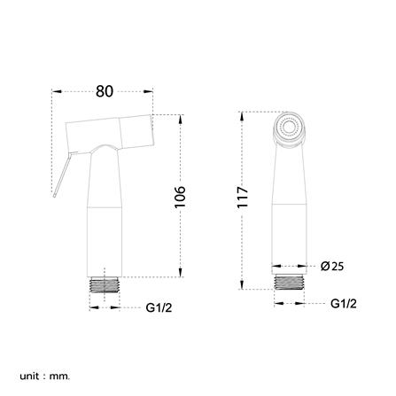 สายฉีดชำระครบชุด DONMARK GL-4707 สีขาว_4